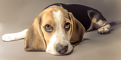 Hundeportrait in Farb-Tonung mit link zu Bildbearbeitung Workshop 